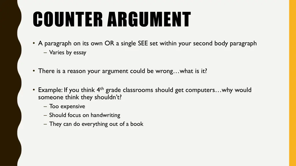 counter argument