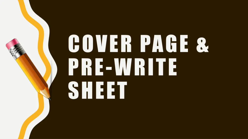 cover page pre write sheet