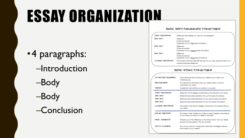 essay organization