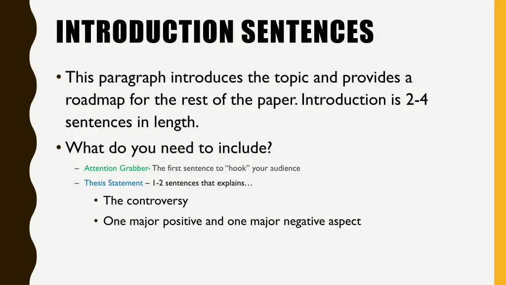 introduction sentences