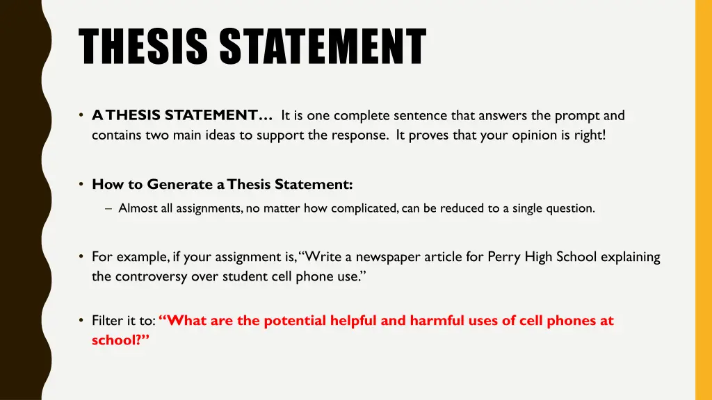 thesis statement