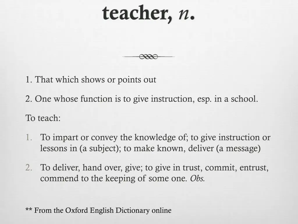 teacher n