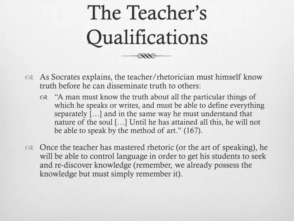 the teacher s qualifications