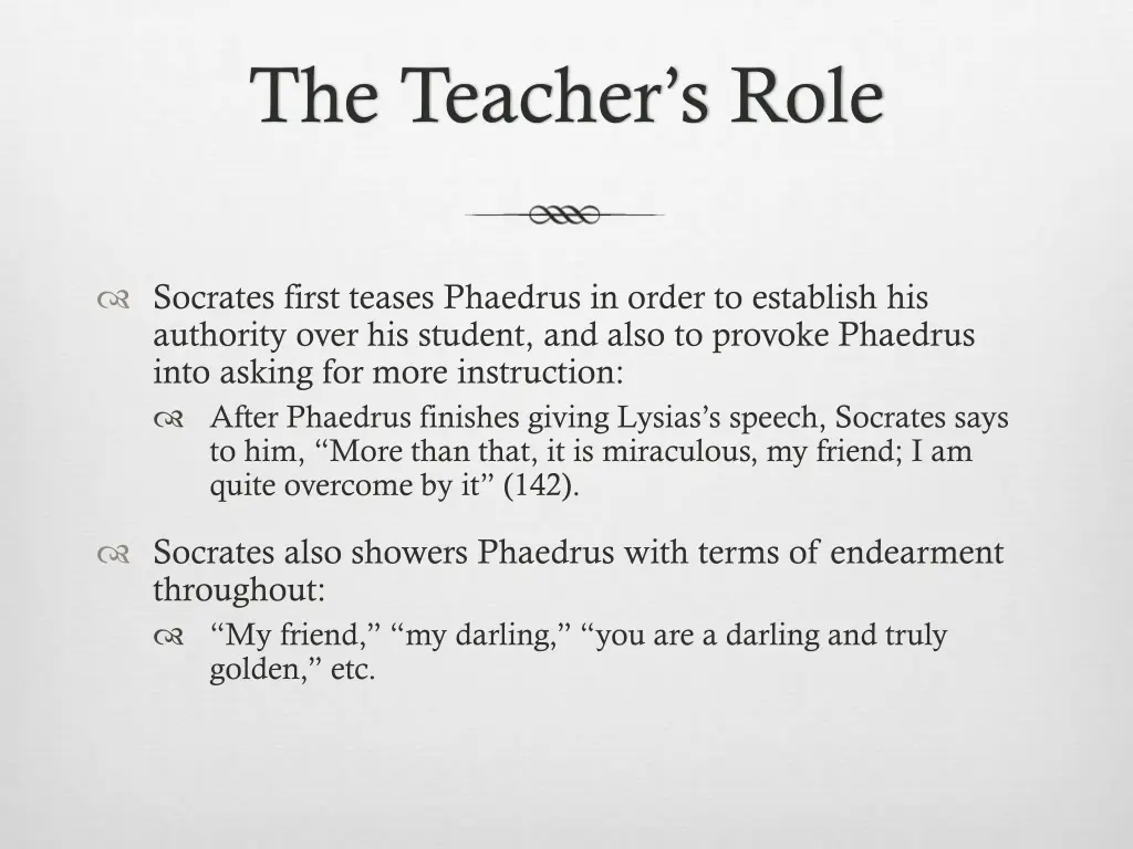 the teacher s role