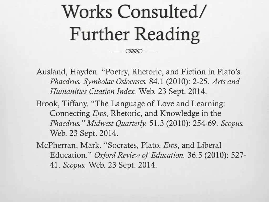 works consulted further reading