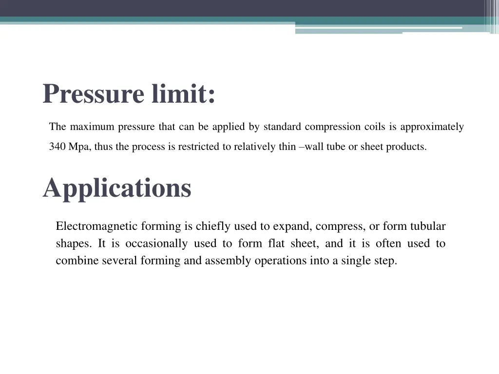 pressure limit