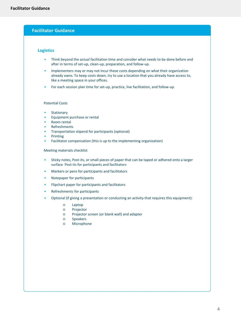 facilitator guidance 3