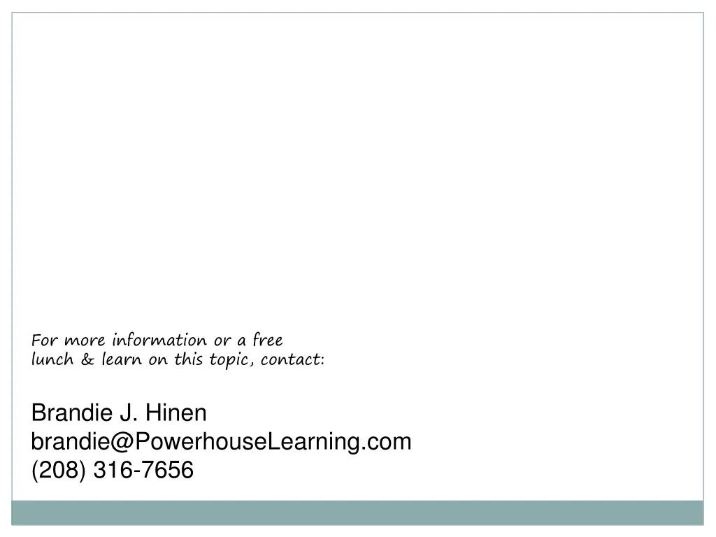 for more information or a free lunch learn