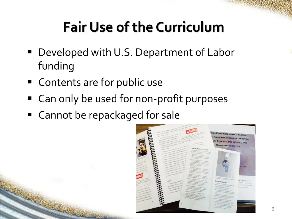 fair use of the curriculum