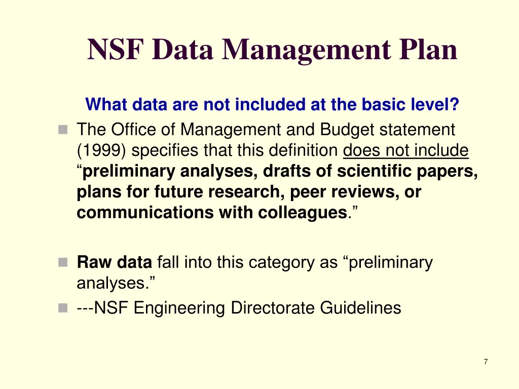 nsf data management plan 3