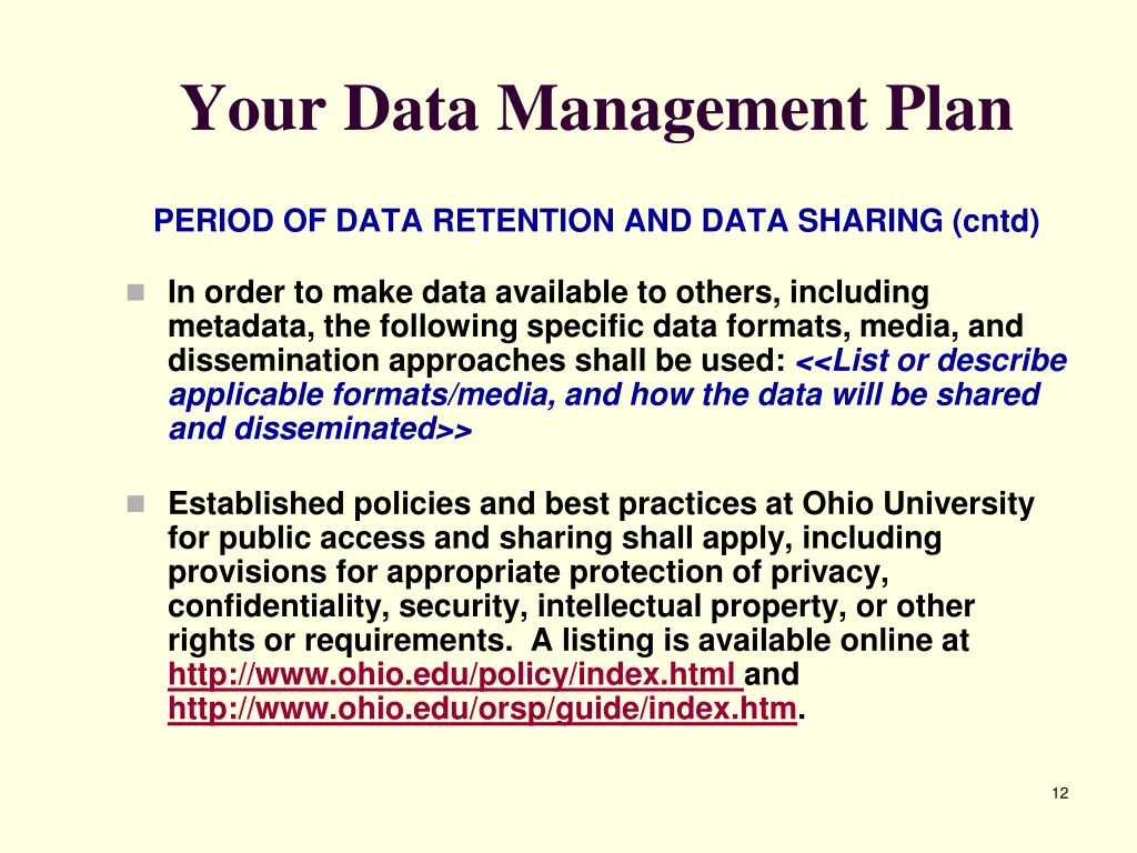 your data management plan 3