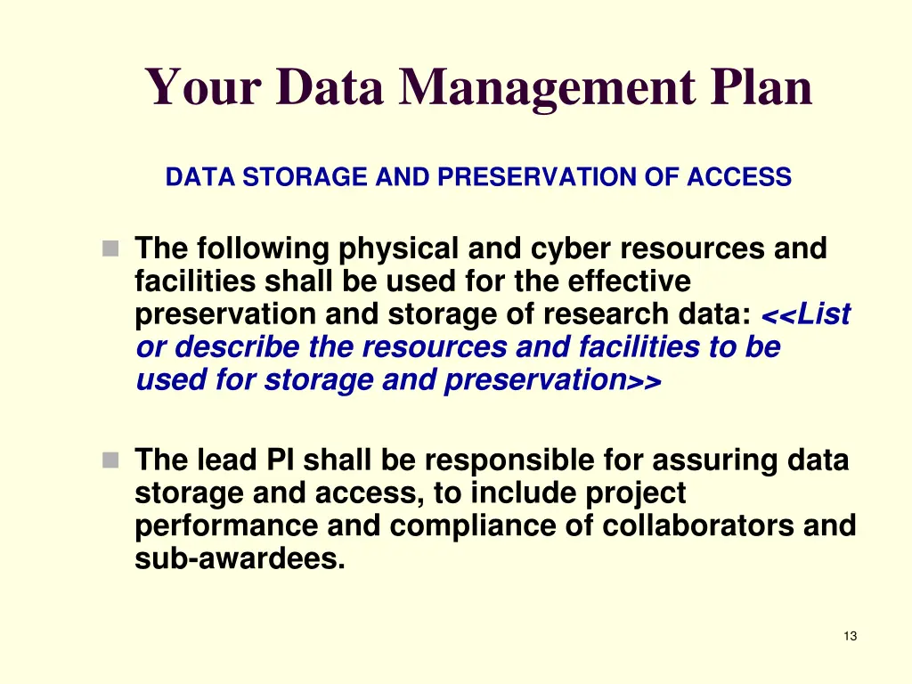 your data management plan 4