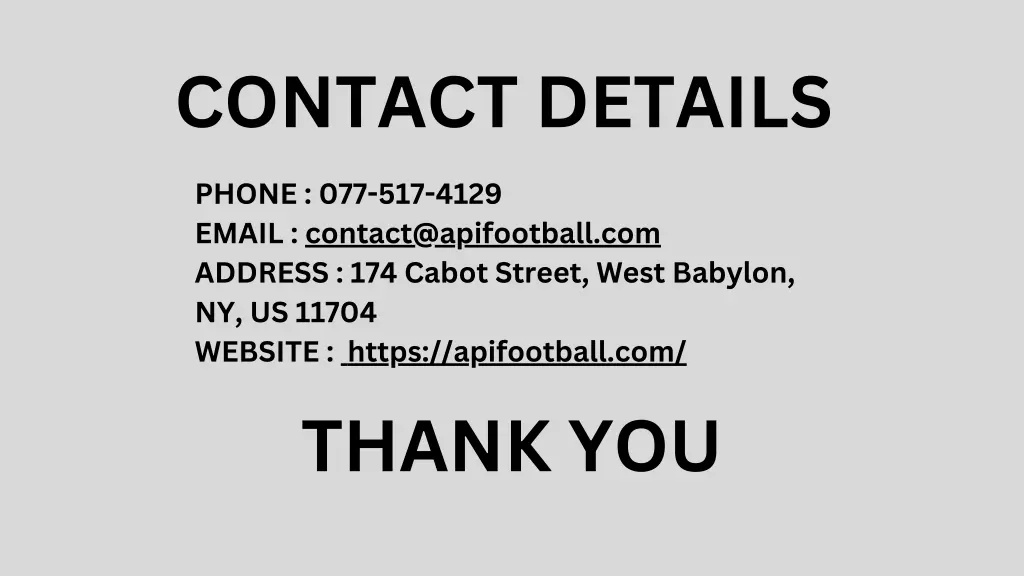 contact details