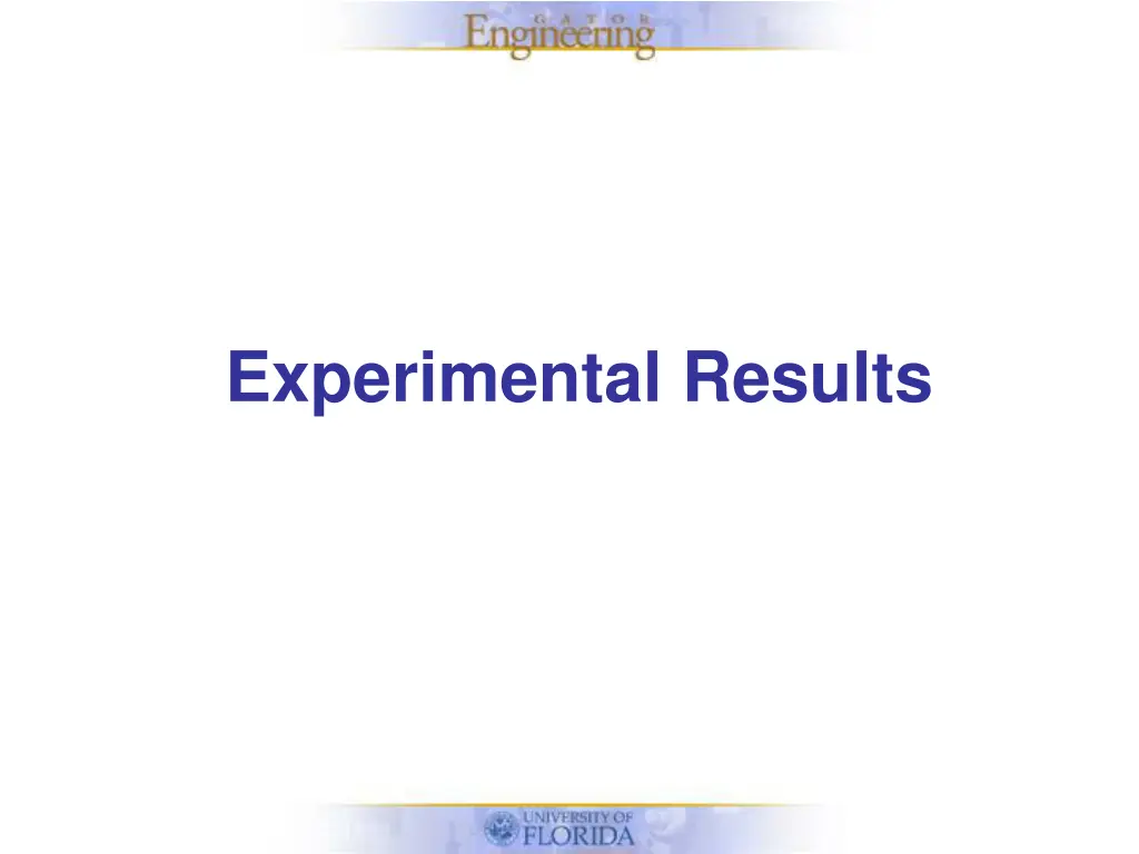 experimental results