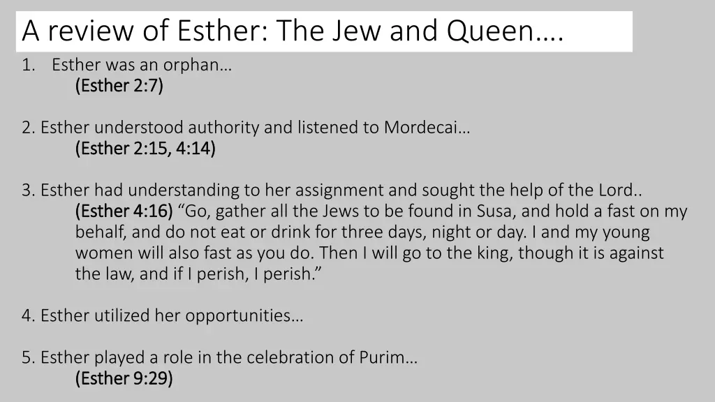 a review of esther the jew and queen 1 esther