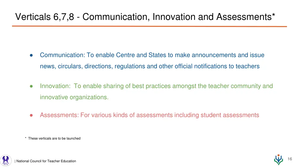 verticals 6 7 8 communication innovation
