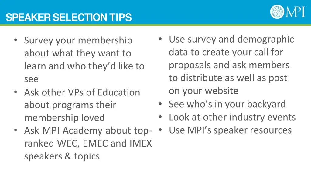 speaker selection tips