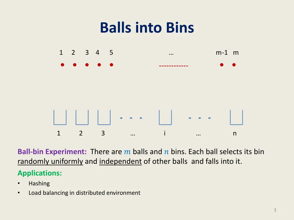 balls into bins 1