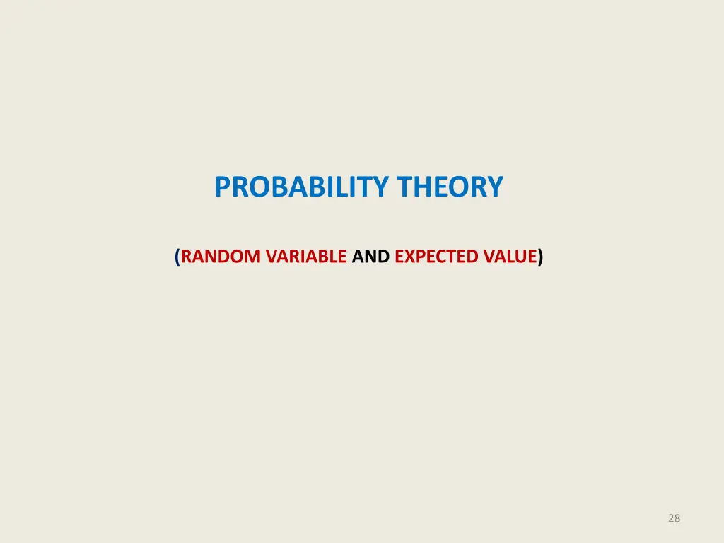 probability theory