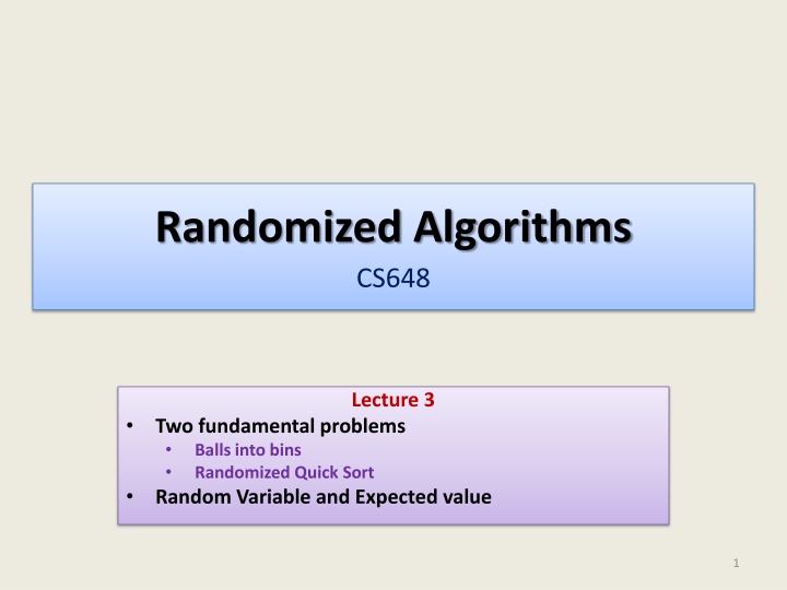randomized algorithms cs648