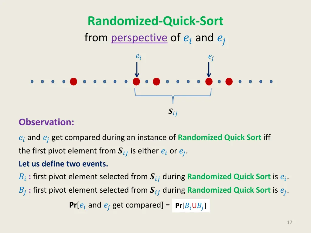 randomized quick sort from perspective of and 2