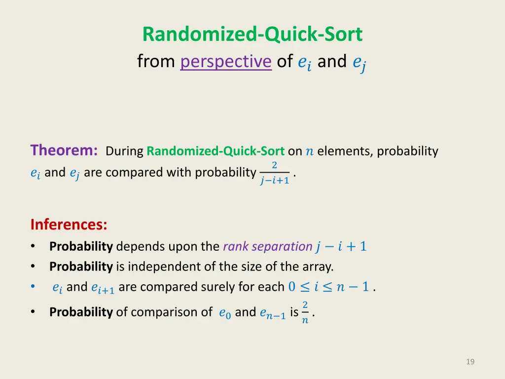 randomized quick sort from perspective of and 4