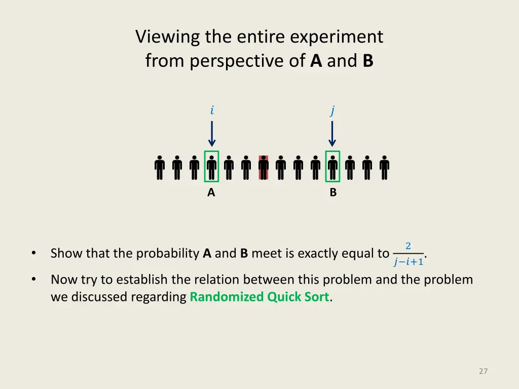 viewing the entire experiment from perspective 5