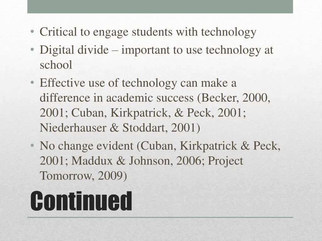 critical to engage students with technology