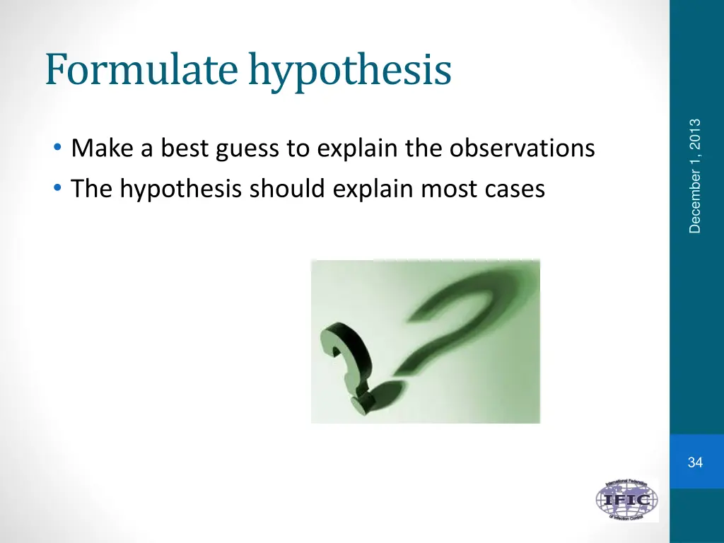 formulate hypothesis