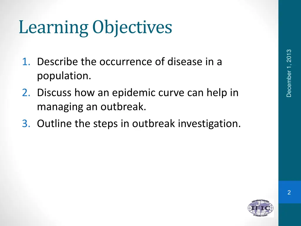 learning objectives