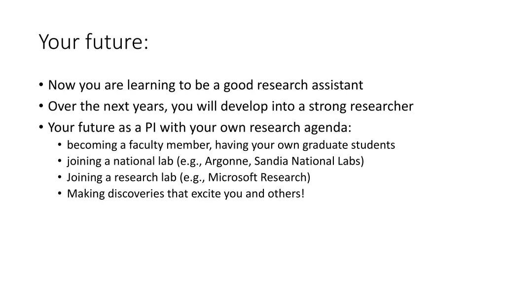 your future