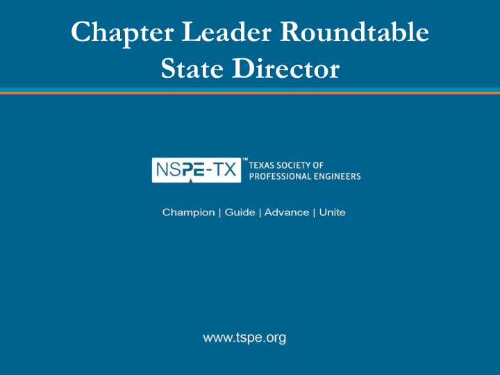 chapter leader roundtable state director