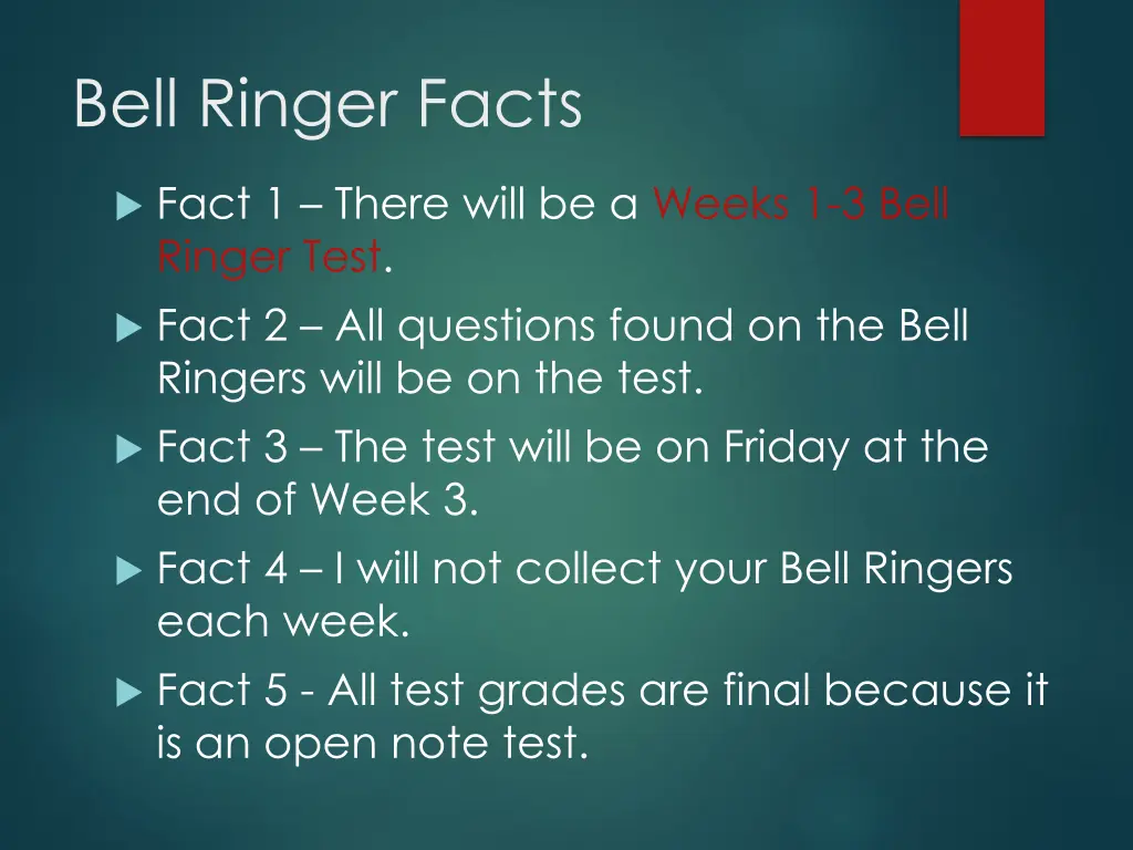 bell ringer facts