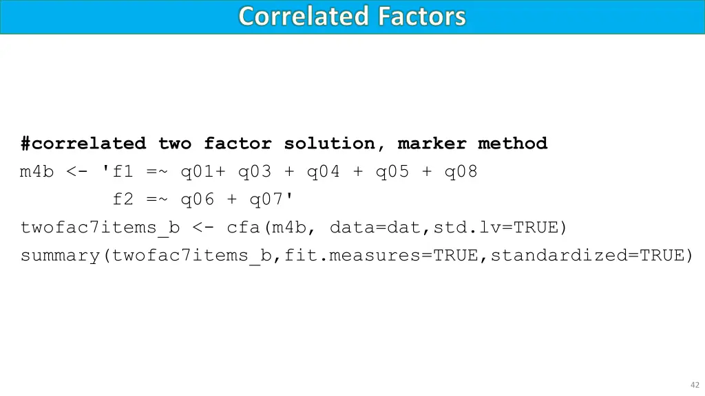 correlated factors