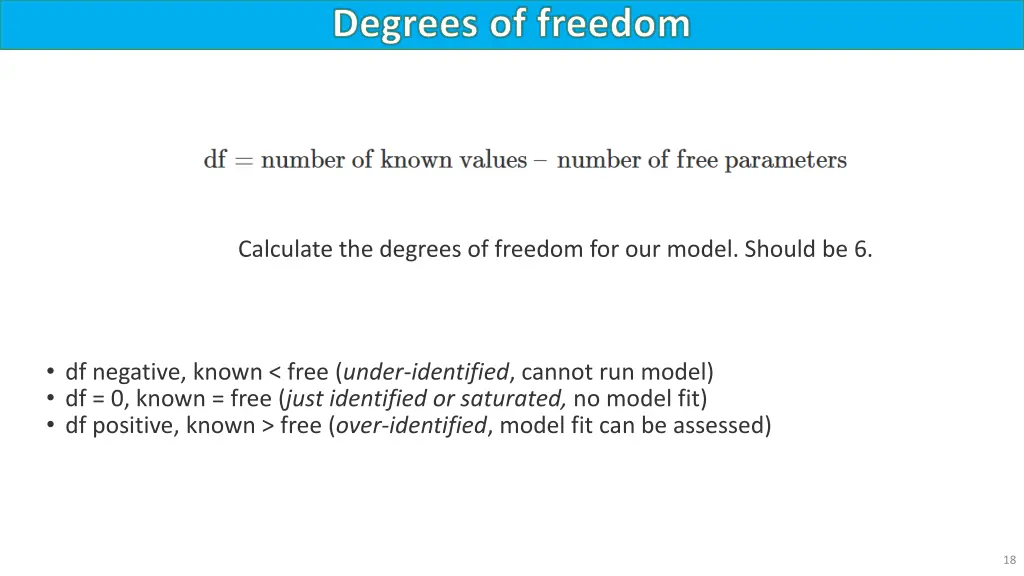 degrees of freedom 1