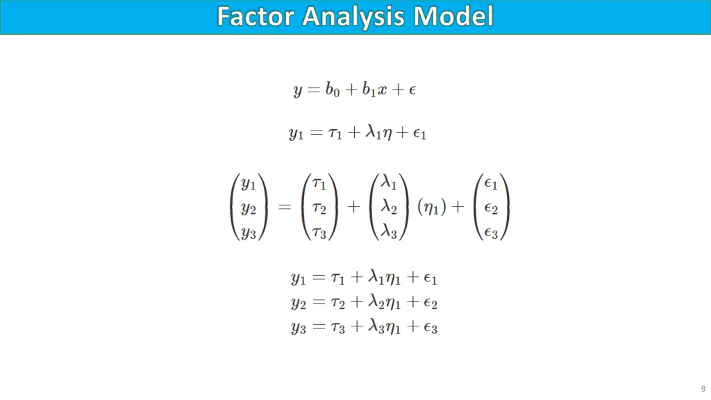 factor analysis model