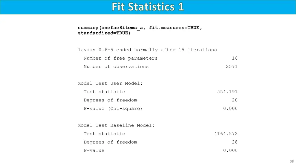 fit statistics 1