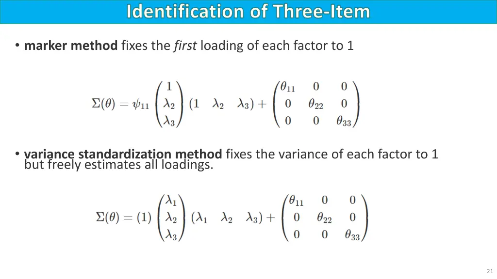 identification of three item