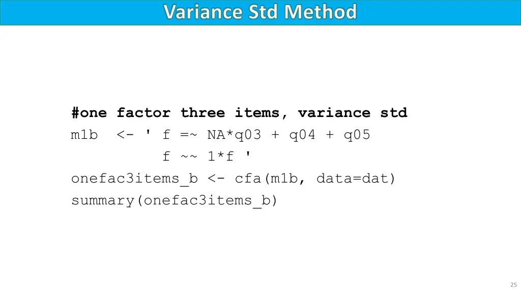 variance std method