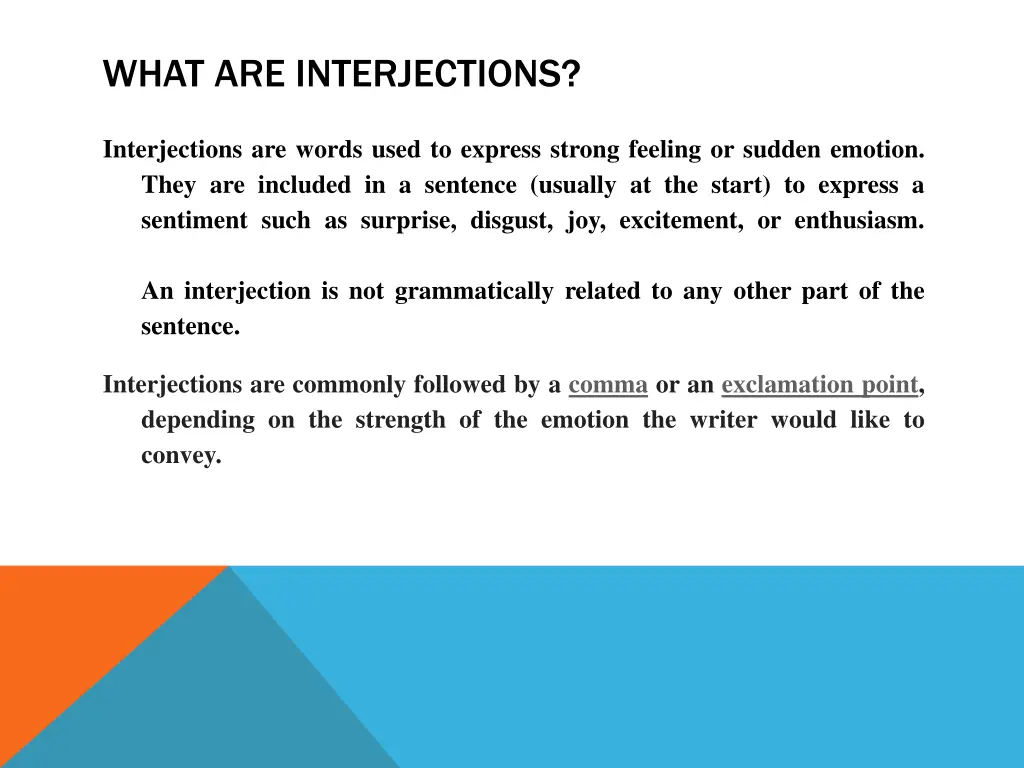 what are interjections