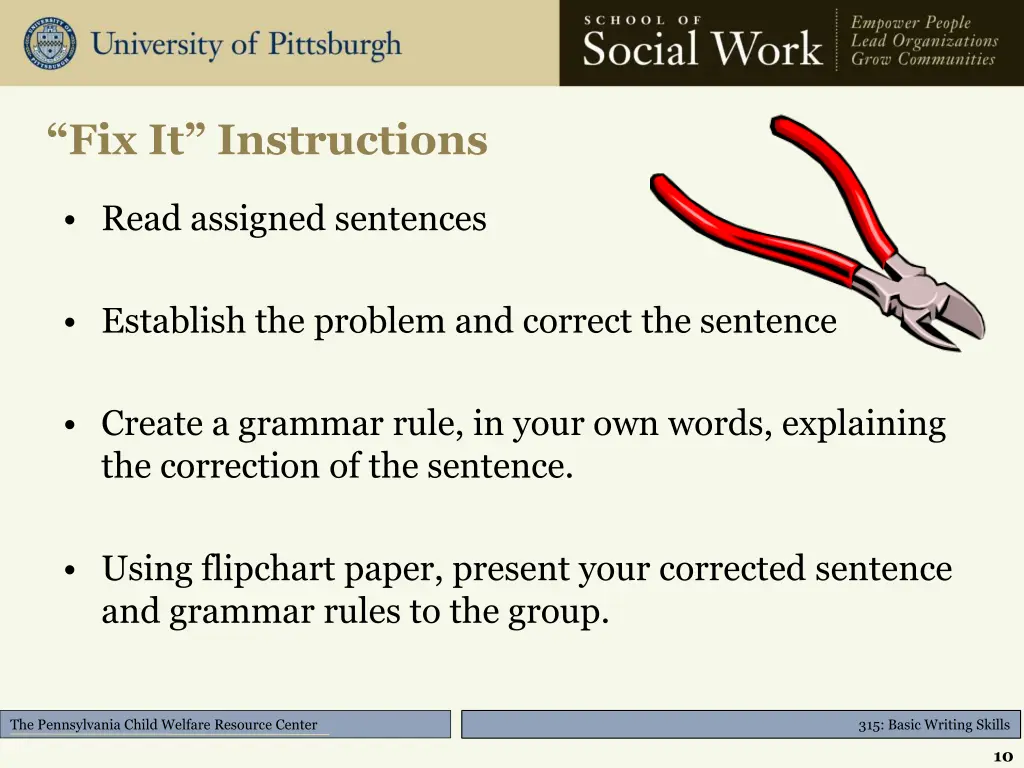 fix it instructions