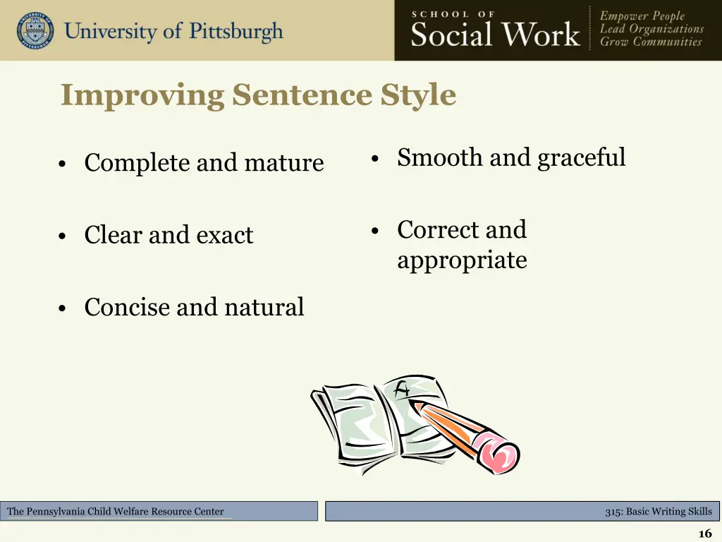 improving sentence style