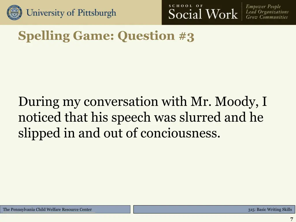 spelling game question 3