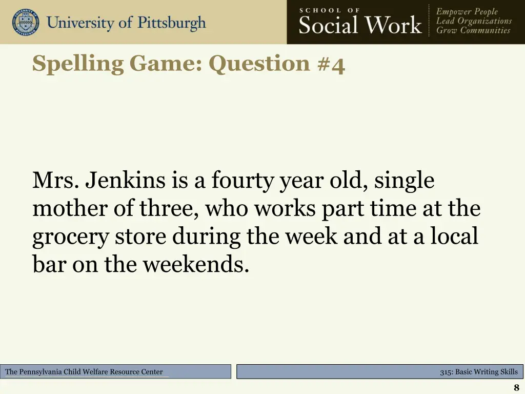 spelling game question 4