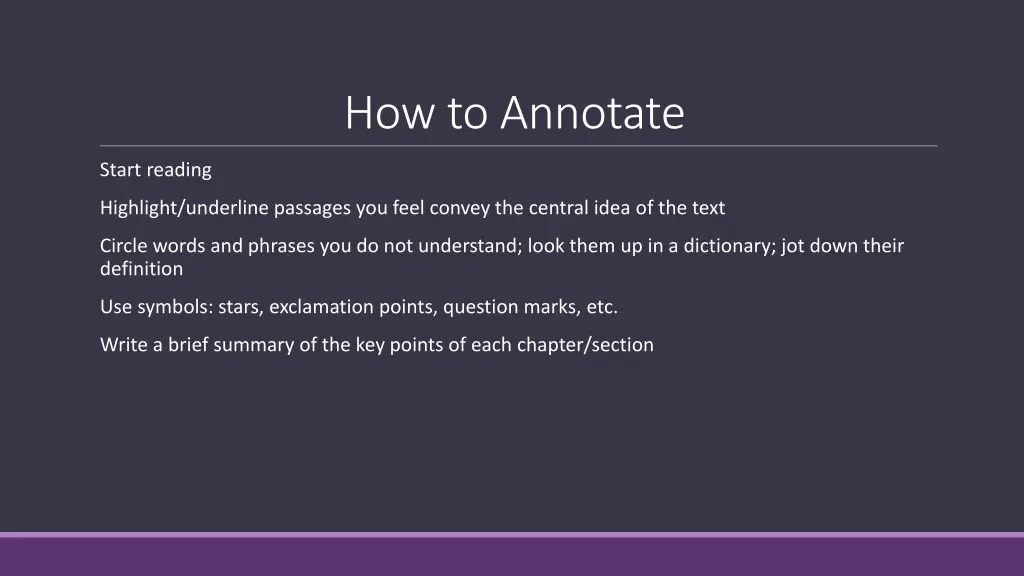 how to annotate