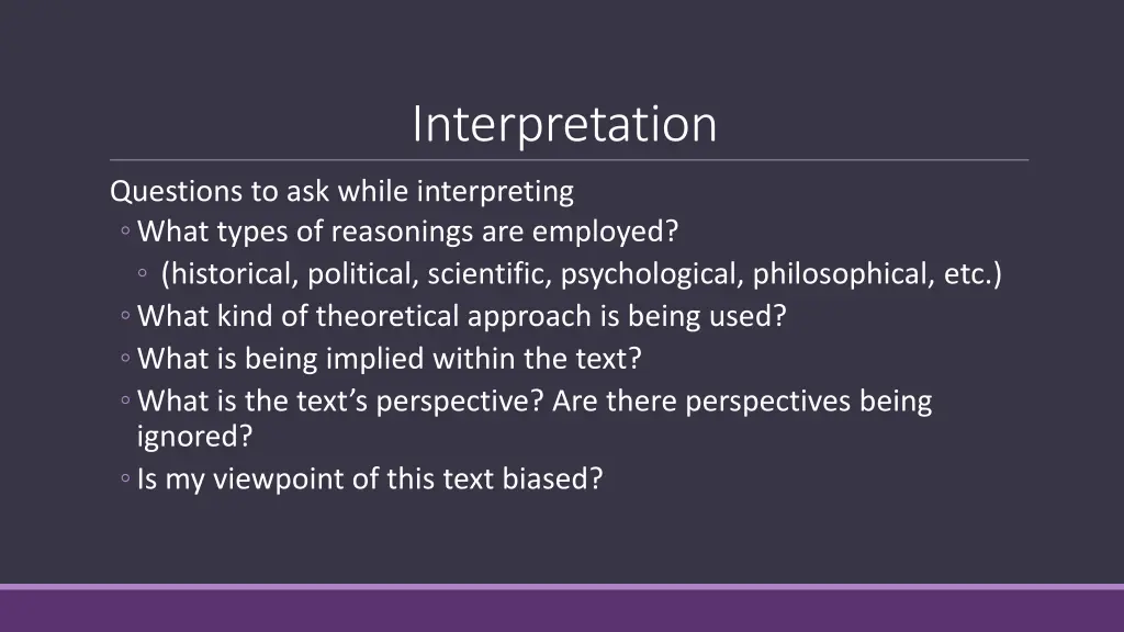 interpretation