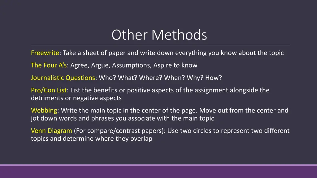 other methods