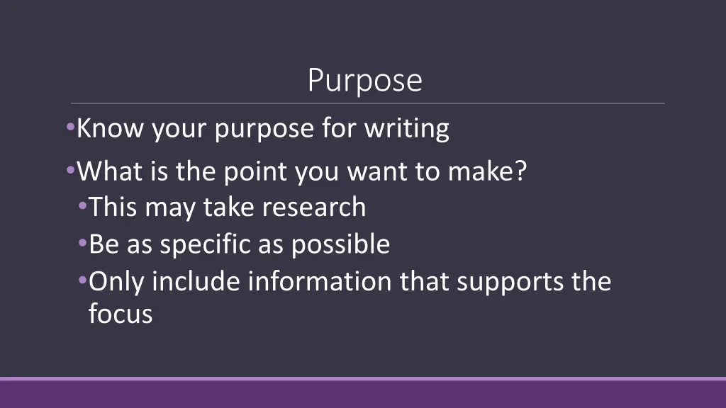 purpose