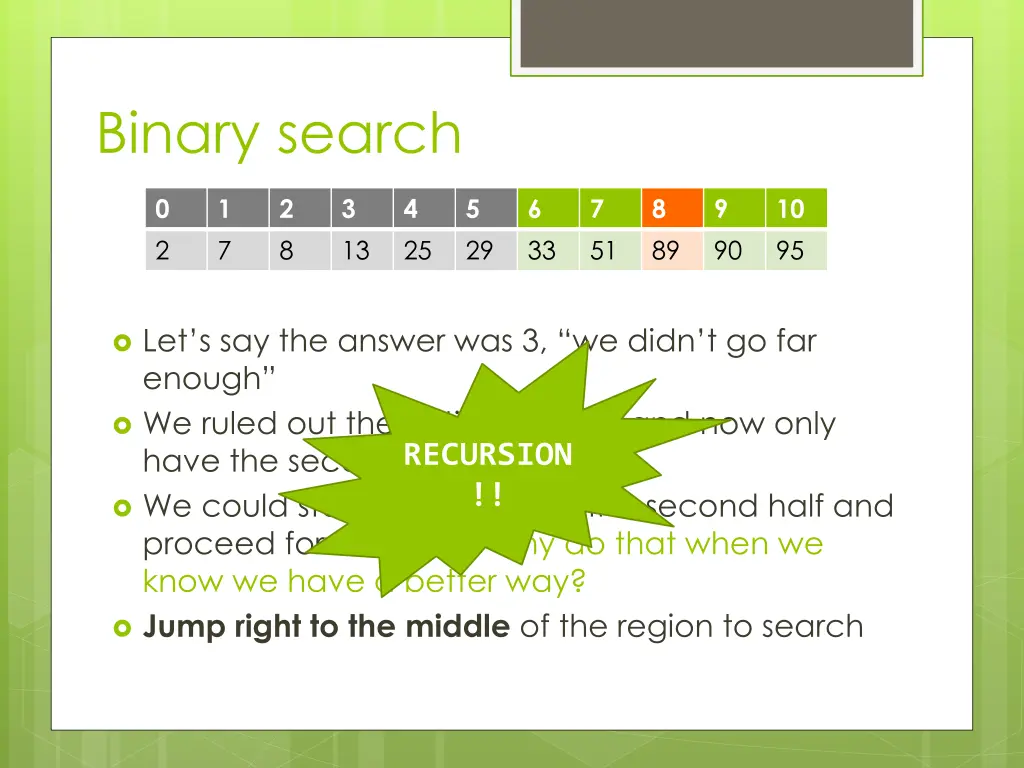 binary search 2