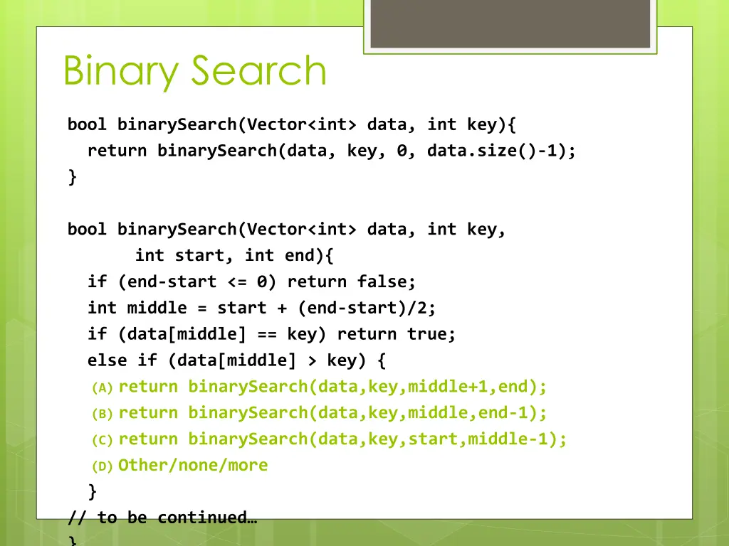 binary search 4